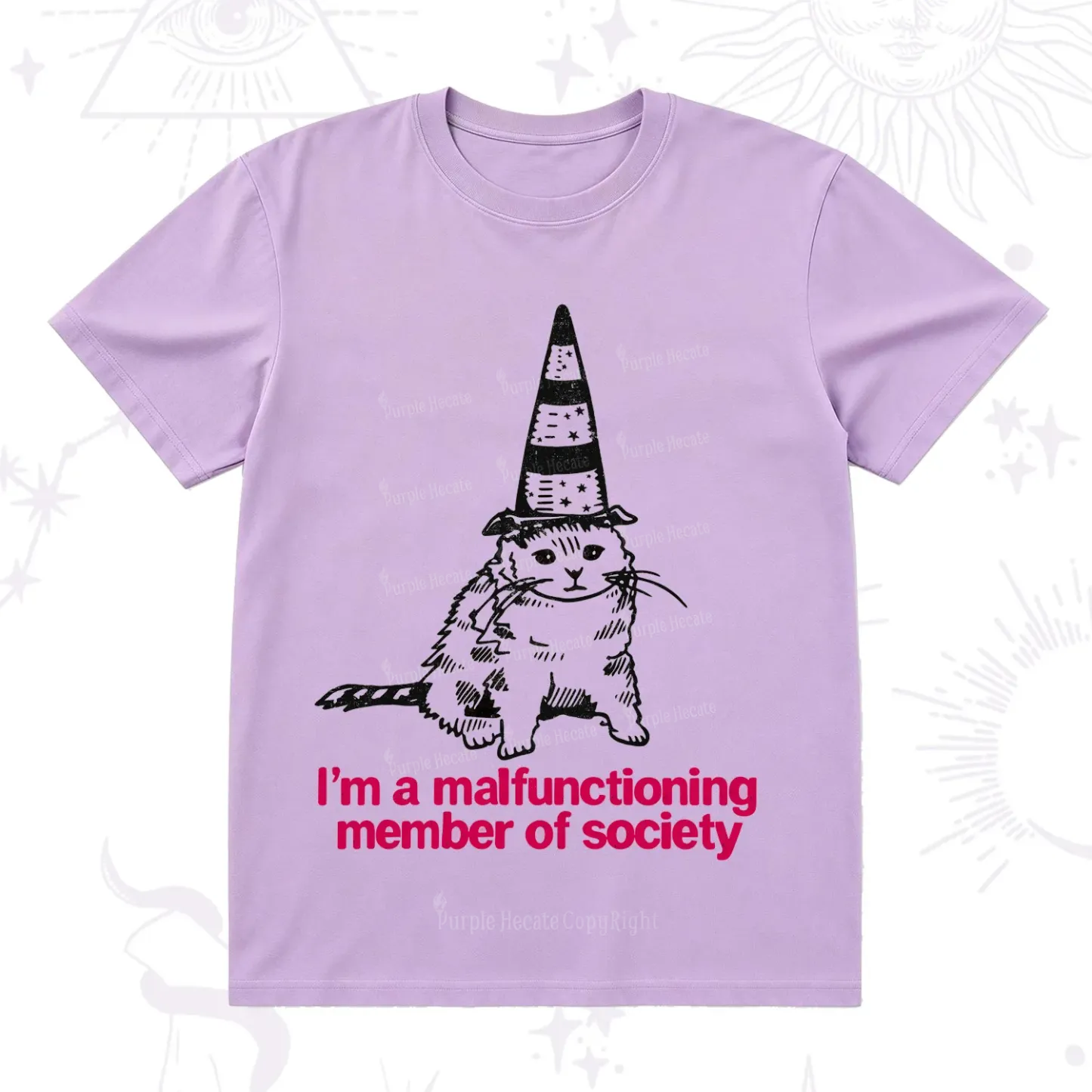 Purplehecate Social Anxiety Cat T-Shirt