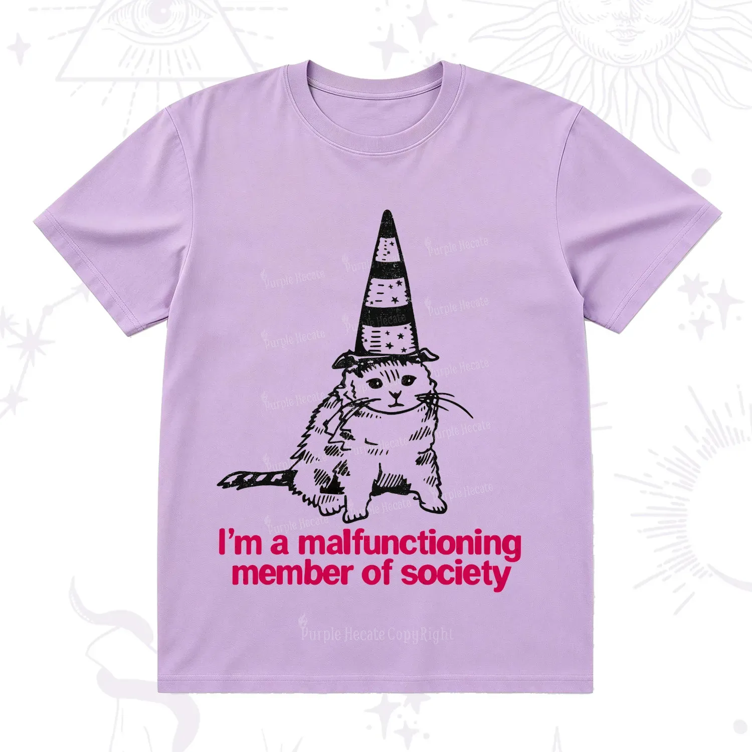 Purplehecate Social Anxiety Cat T-Shirt
