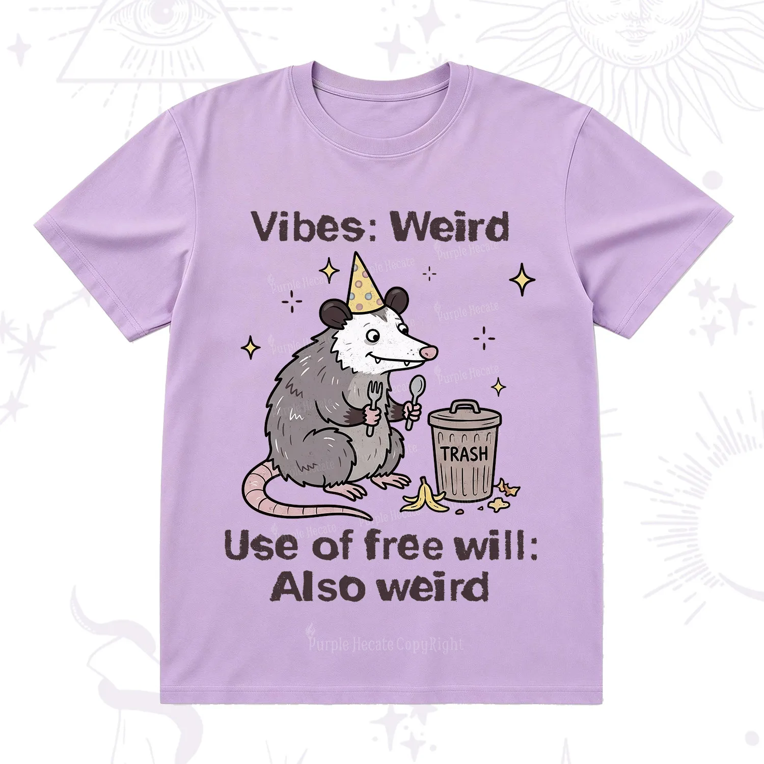 Purplehecate Weird Vibes Only Opossum T-Shirt