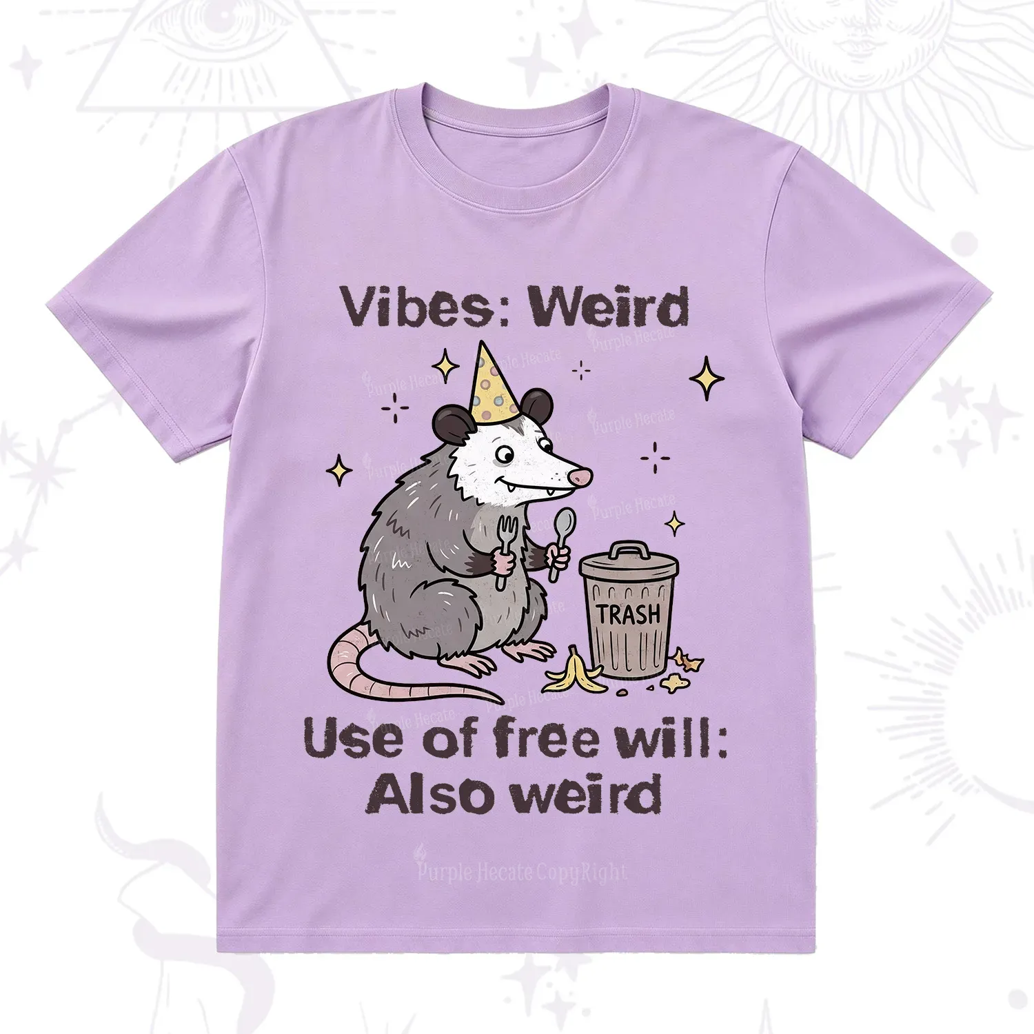 Purplehecate Weird Vibes Only Opossum T-Shirt