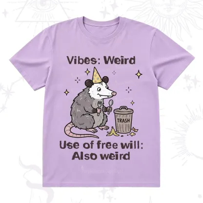 Purplehecate Weird Vibes Only Opossum T-Shirt