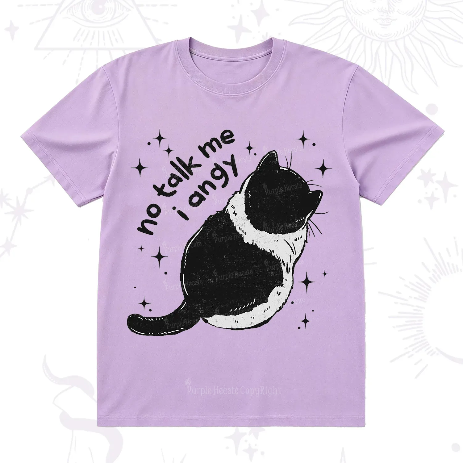 Purplehecate No Talk Me Im Angy Cat T-Shirt