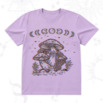Purplehecate Mushroom and Moon T-Shirt