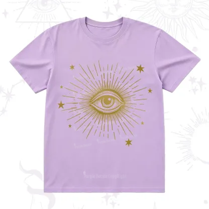 Purplehecate Celestial Eye with Stars T-Shirt