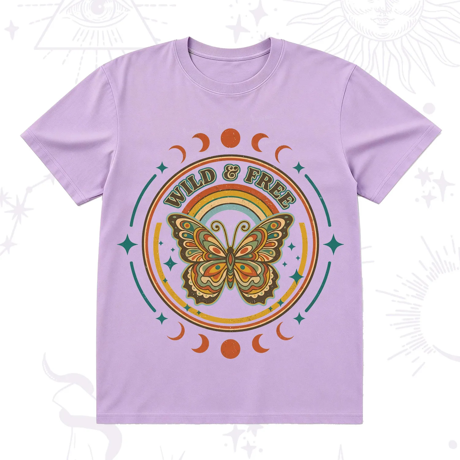 Purplehecate Wild?And?Free?Butterfly T-Shirt