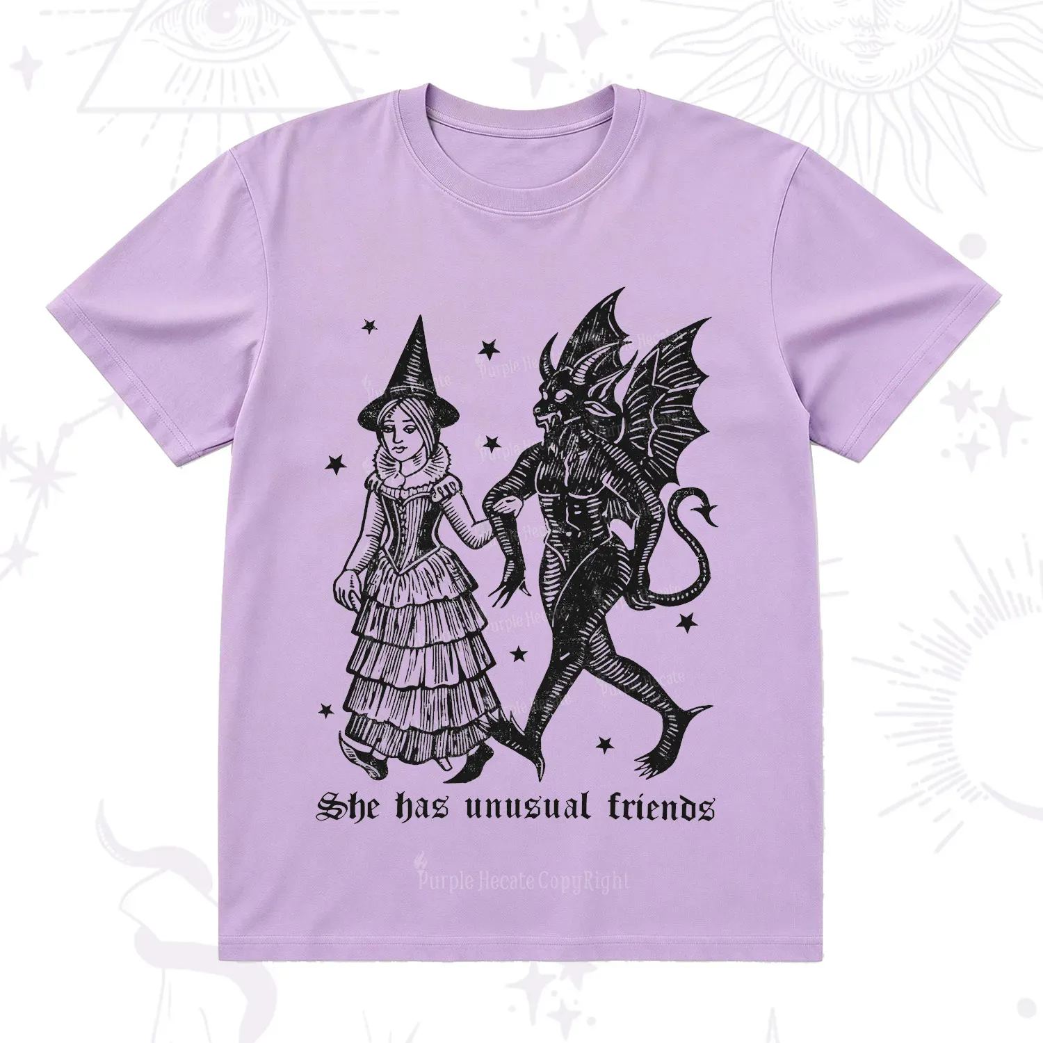 Purplehecate She Has Unusual Friends T-Shirt