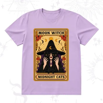 Purplehecate The Moon Witch Midnight Cats Oracle Card T-Shirt