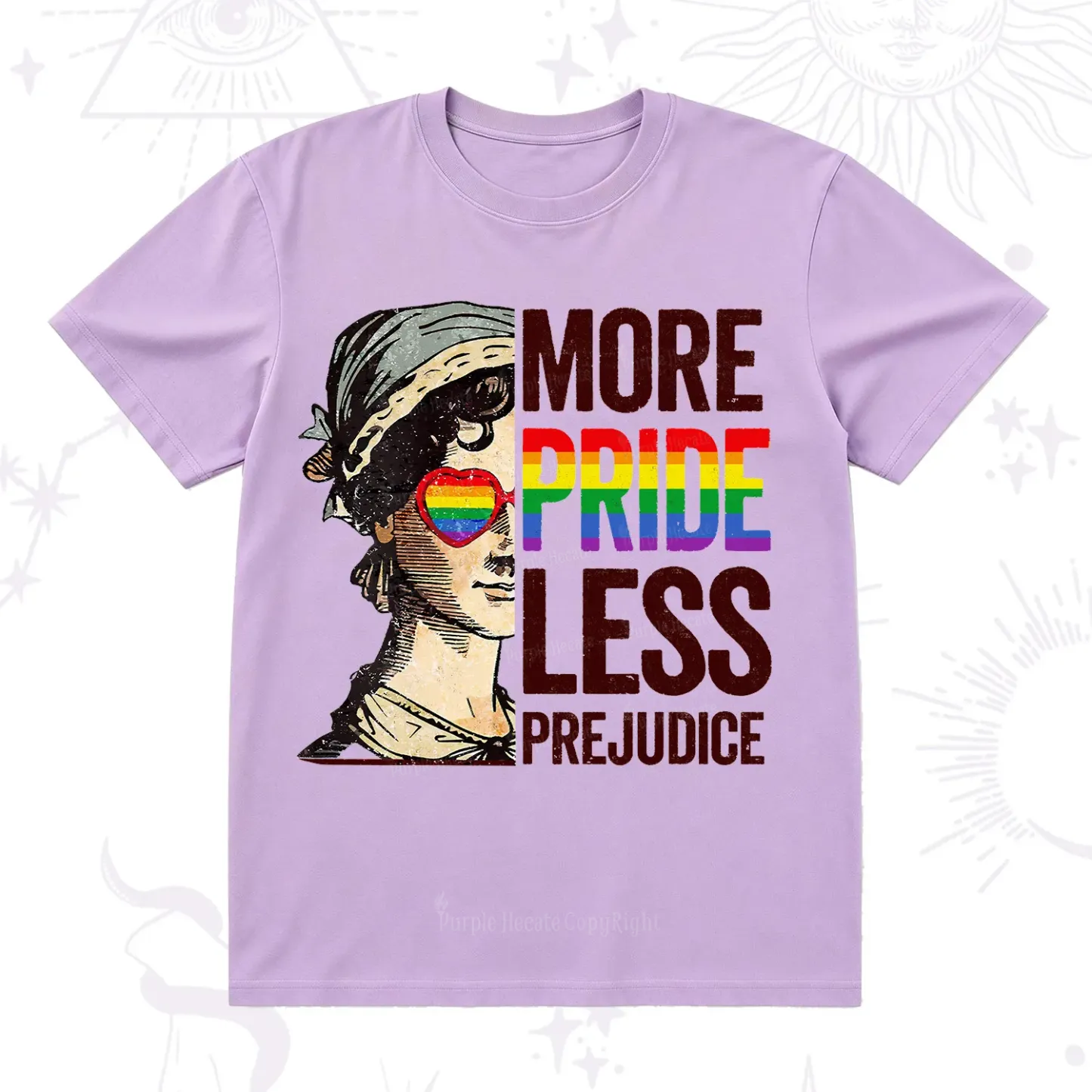 Purplehecate More Pride Less Prejudice Rainbow T-Shirt