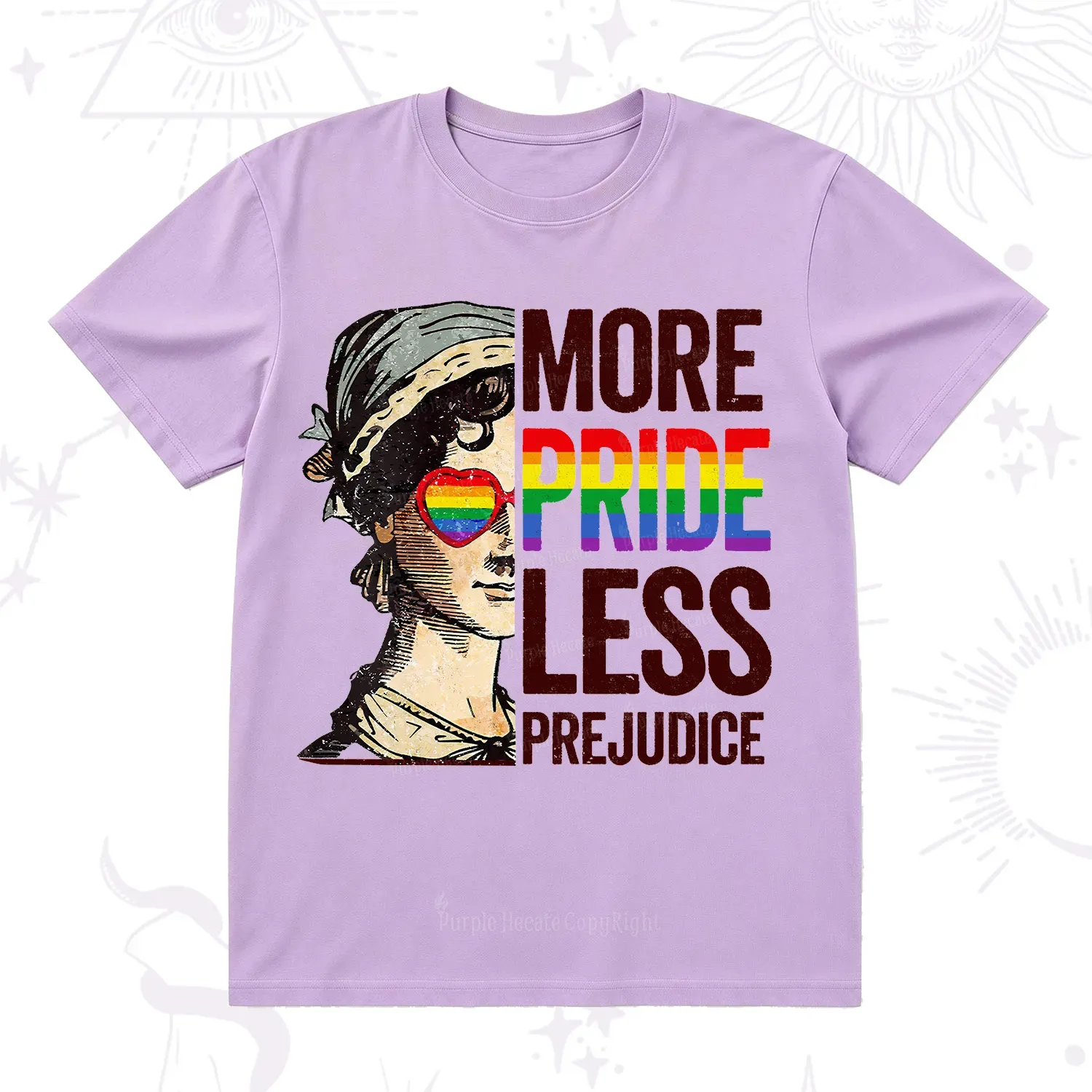 Purplehecate More Pride Less Prejudice Rainbow T-Shirt
