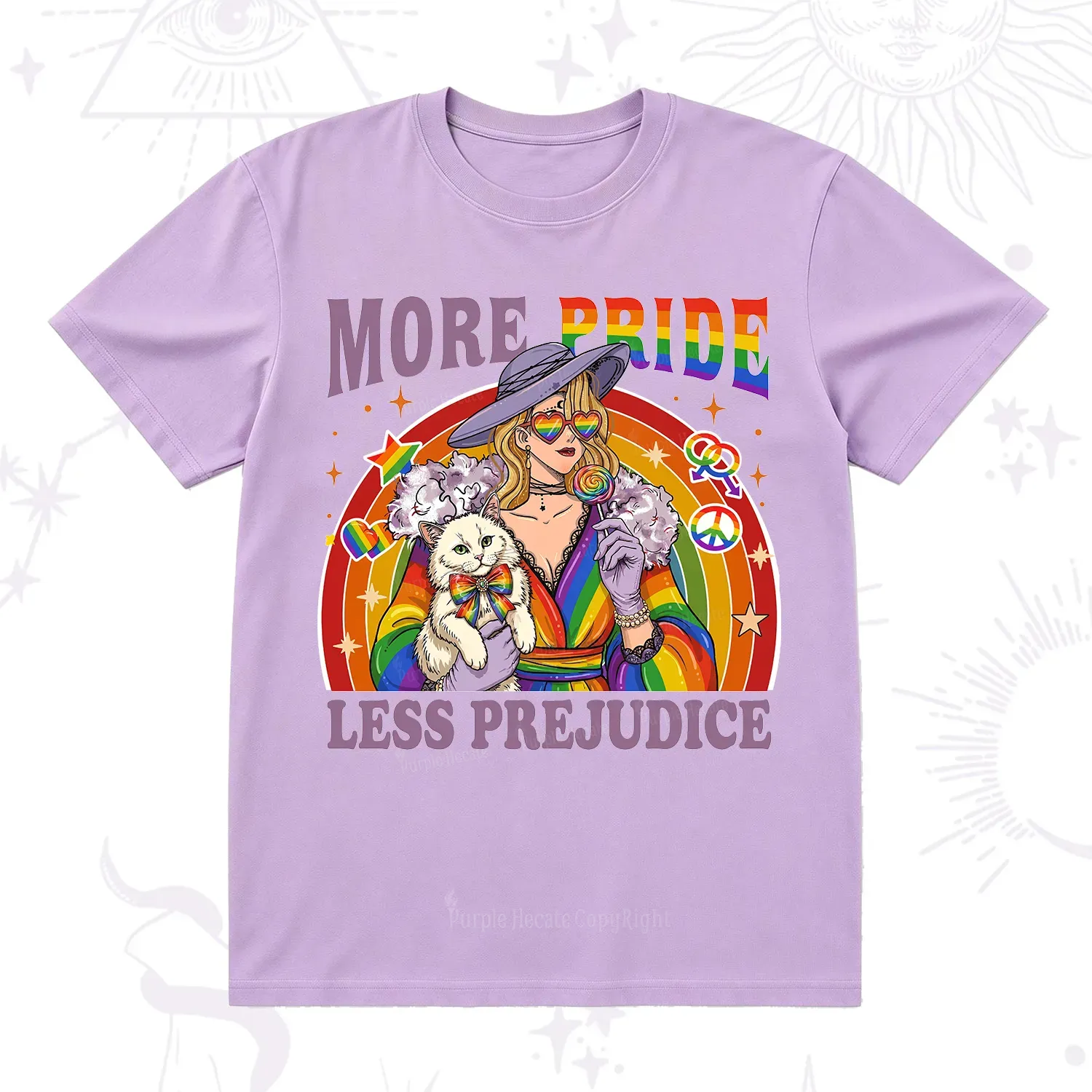 Purplehecate More Pride Less Prejudice Rainbow T-Shirt