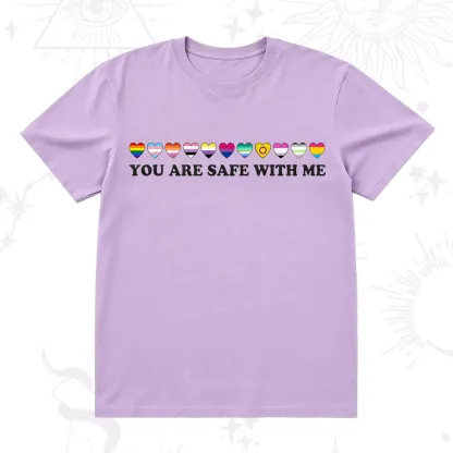 Purplehecate You Are Safe With Me Pride T-Shirt