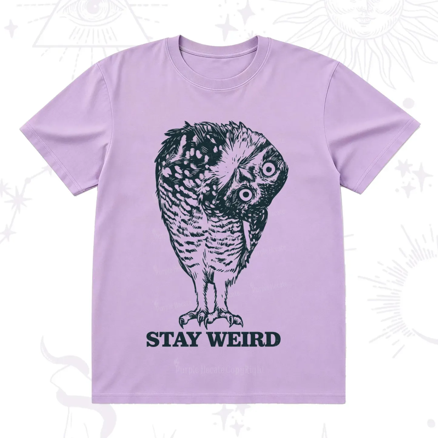 Purplehecate Stay Weird Innocent Owl T-Shirt