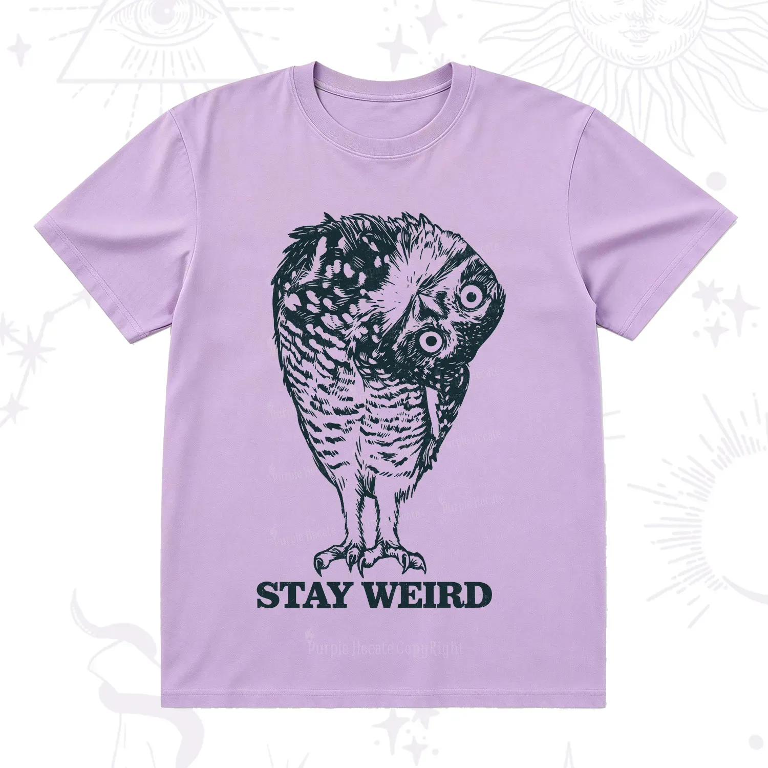 Purplehecate Stay Weird Innocent Owl T-Shirt