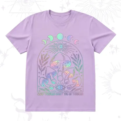 Purplehecate Moon Phases Mushroom T-Shirt