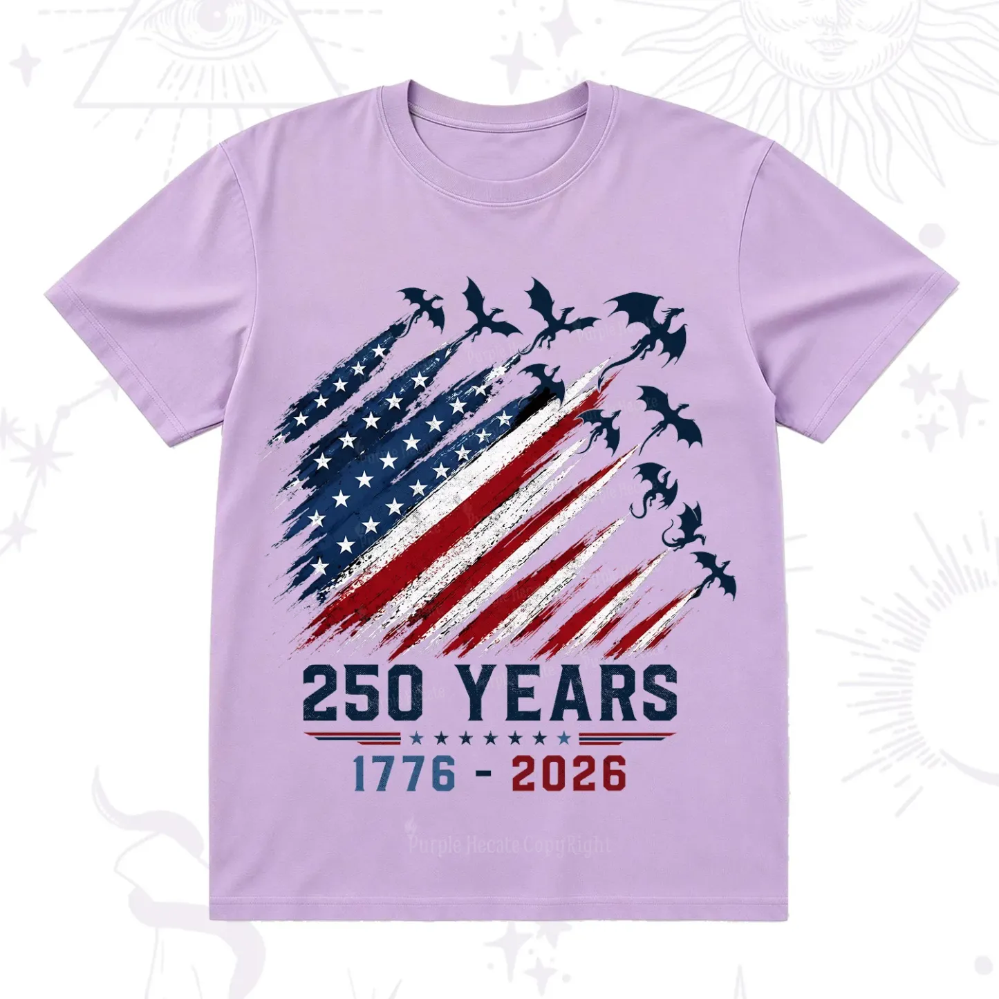 Purplehecate Red White Blue 250 Years T-Shirt