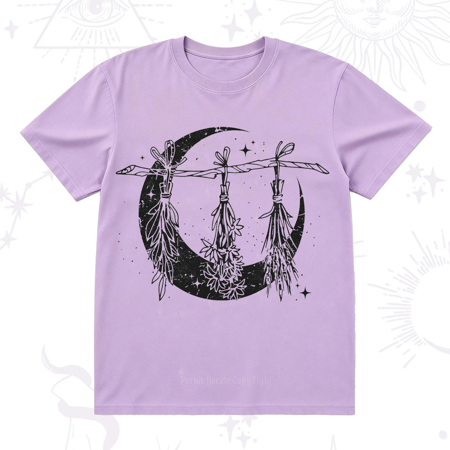 Purplehecate Witchy Moon Herbs T-Shirt