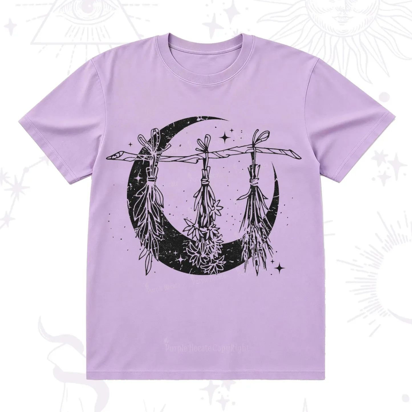 Purplehecate Witchy Moon Herbs T-Shirt