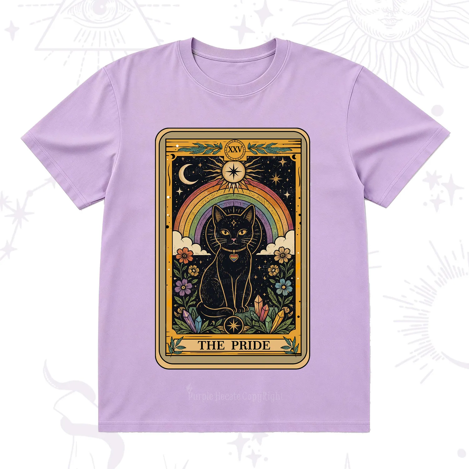 Purplehecate The Pride Black Cat Tarot T-Shirt