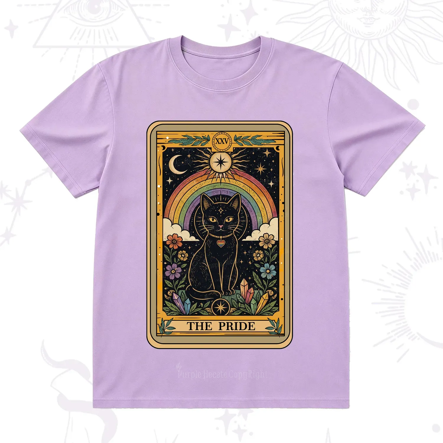 Purplehecate The Pride Black Cat Tarot T-Shirt