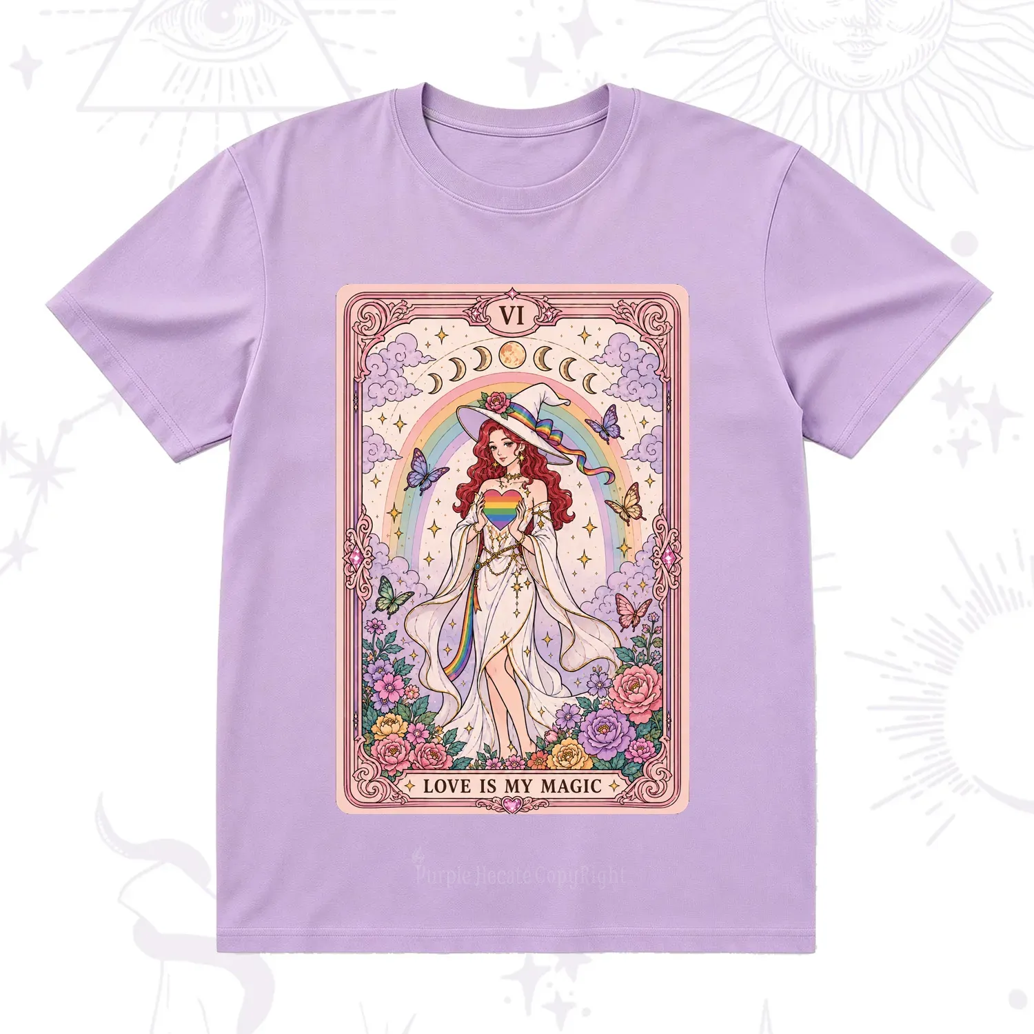 Purplehecate The Love Is My Magic Tarot Pride T-Shirt