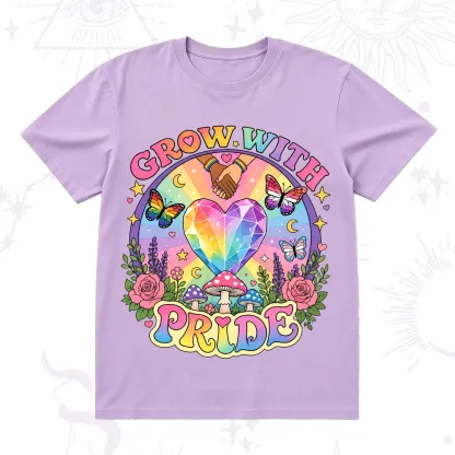 Purplehecate Grow With Pride Rainbow Heart T-Shirt