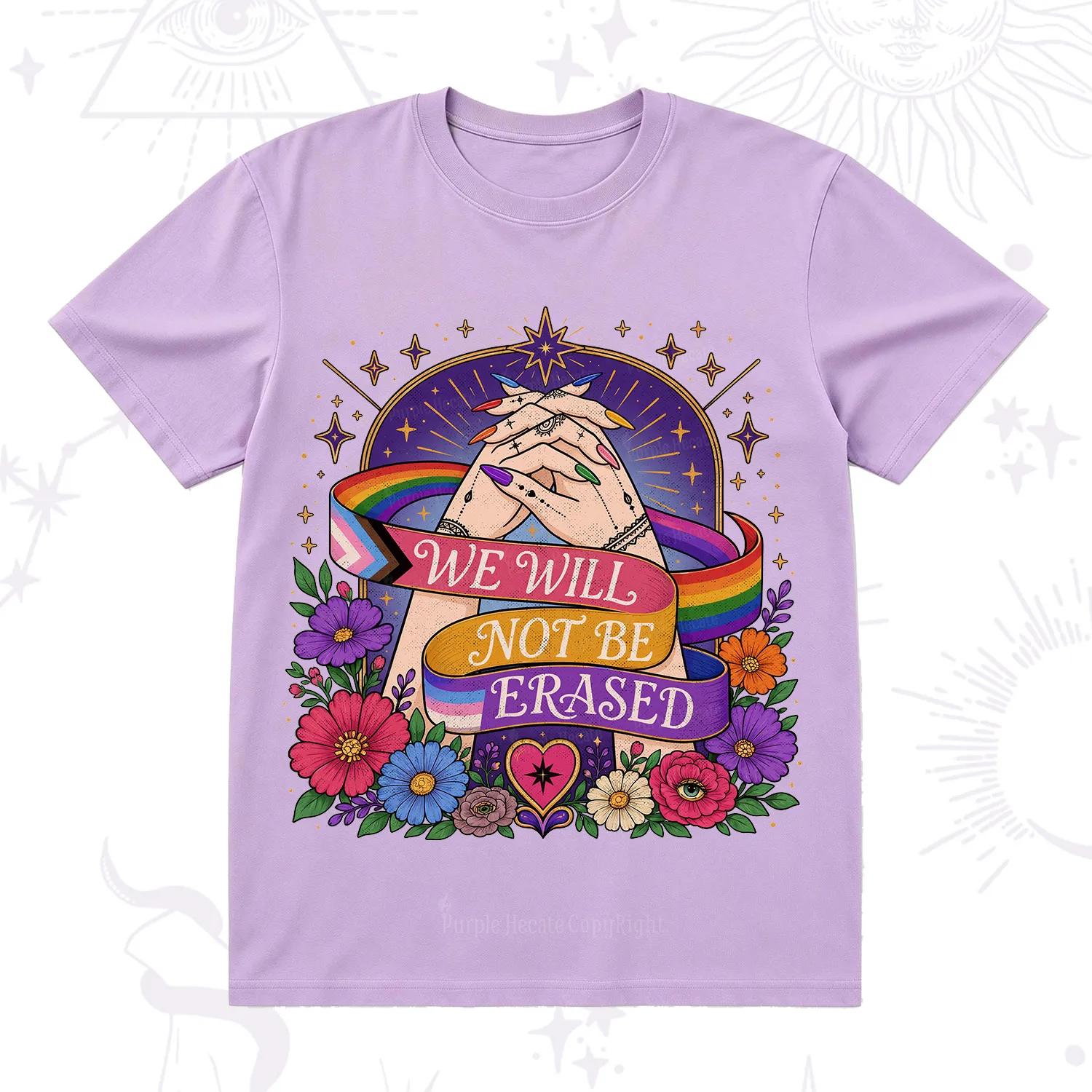 Purplehecate We Will Not Be Erased Pride T-Shirt
