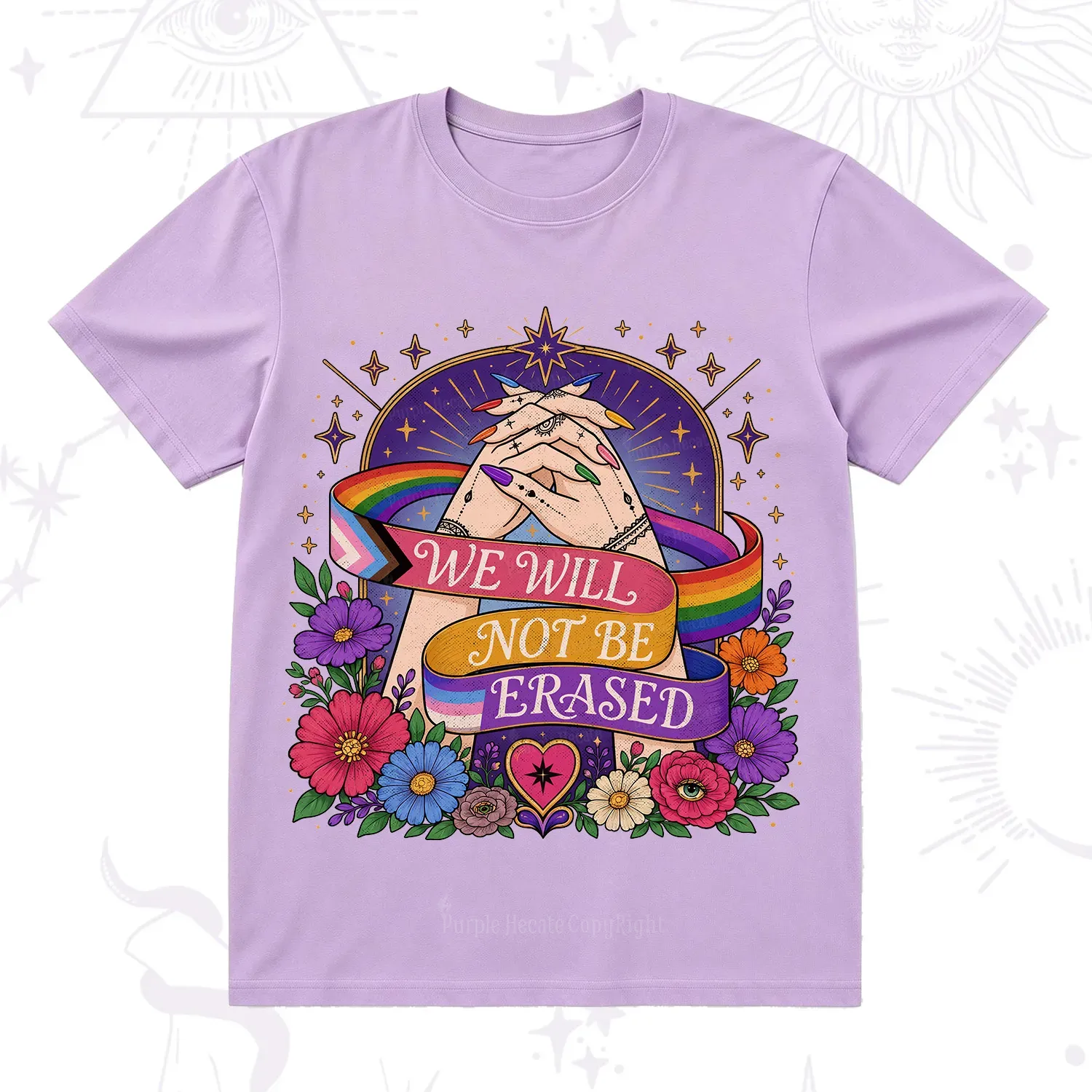 Purplehecate We Will Not Be Erased Pride T-Shirt
