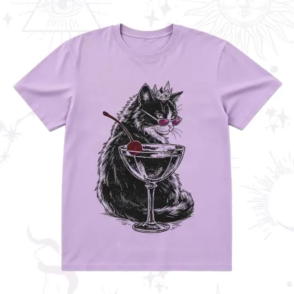 Purplehecate Martini Queen Cat T-Shirt