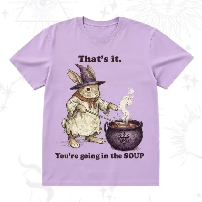 Purplehecate That's It You're Going in the Soup Witch Bunny T-Shirt