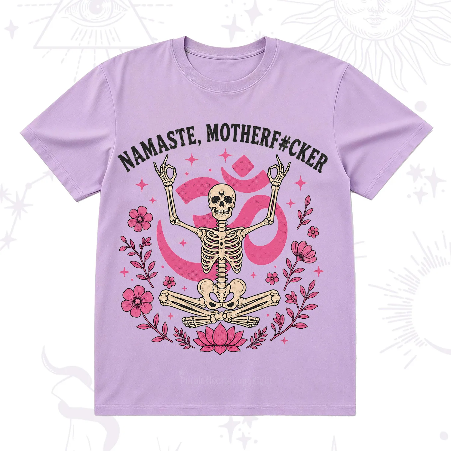 Purplehecate Namaste Motherf*cker Skeleton T-Shirt