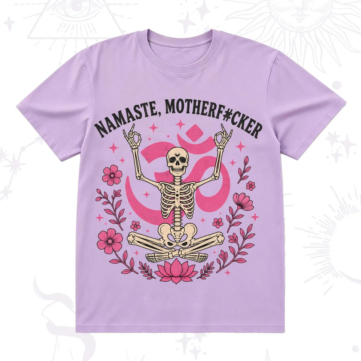 Purplehecate Namaste Motherf*cker Skeleton T-Shirt