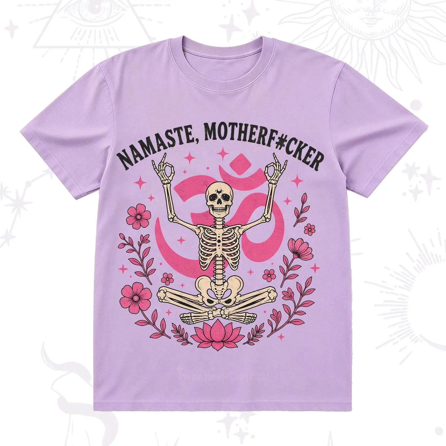 Purplehecate Namaste Motherf*cker Skeleton T-Shirt