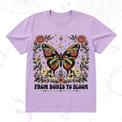 Purplehecate From Bones to Bloom Butterfly T-Shirt