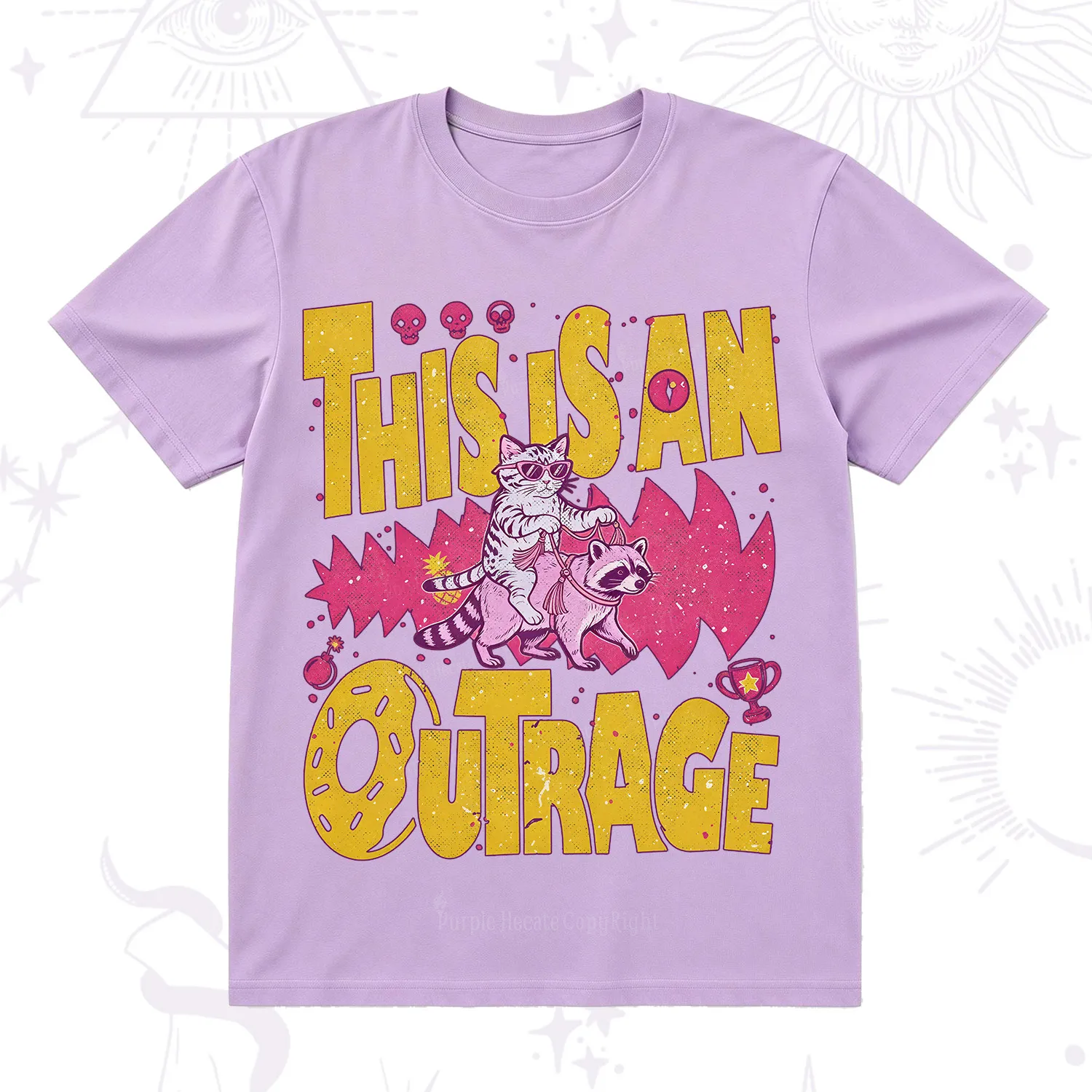 Purplehecate This Is An Outrage Angry Raccoons T-Shirt