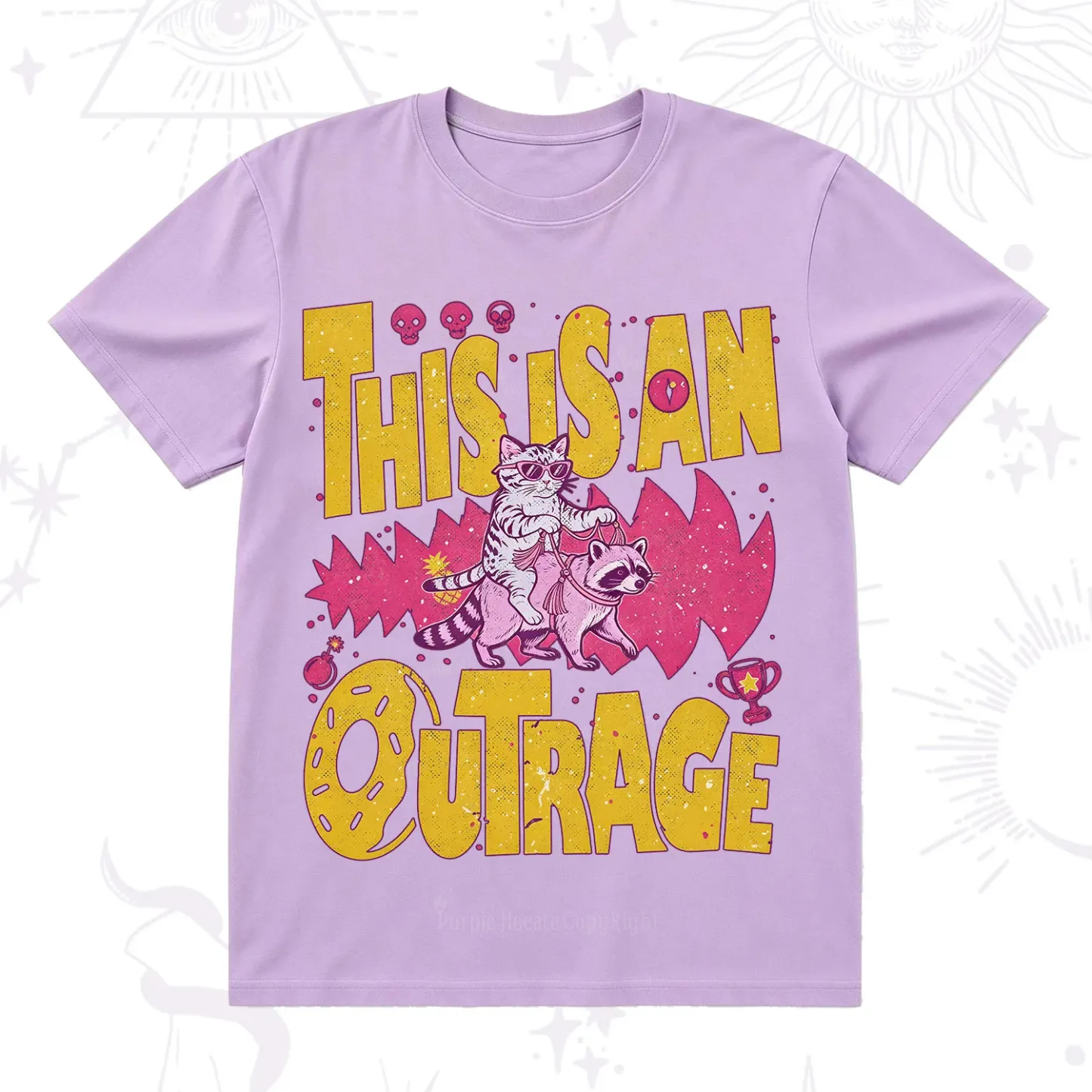 Purplehecate This Is An Outrage Angry Raccoons T-Shirt