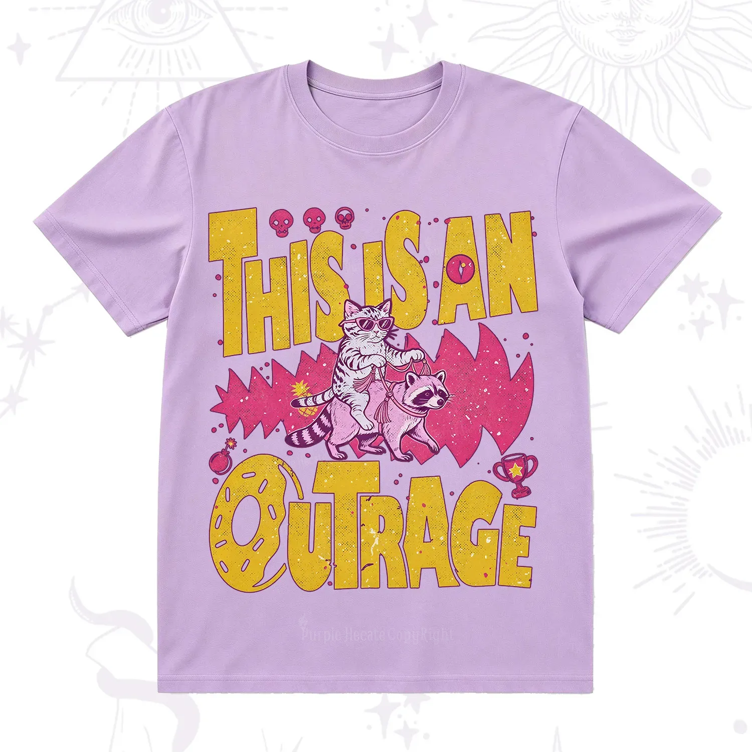 Purplehecate This Is An Outrage Angry Raccoons T-Shirt