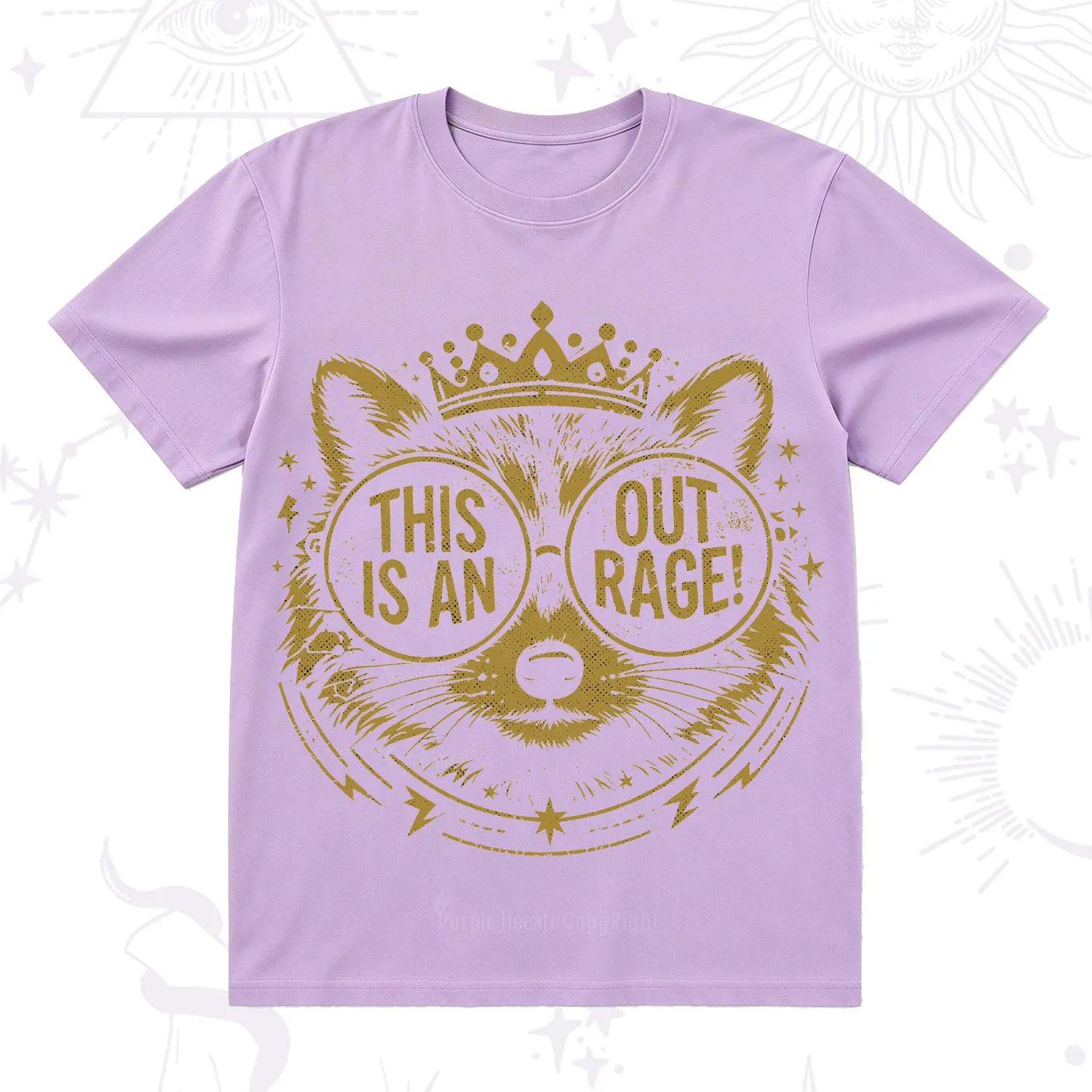 Purplehecate Royal Raccoon Rage T-Shirt