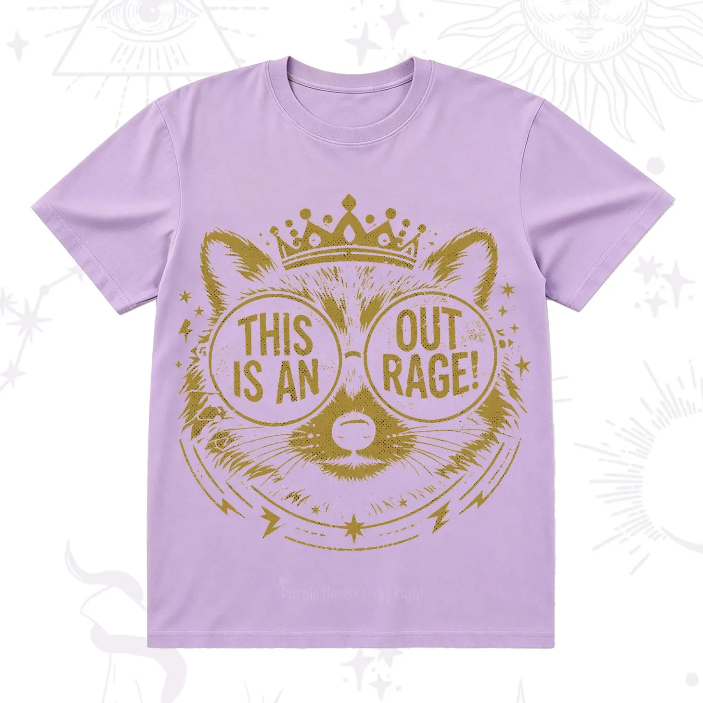Purplehecate Royal Raccoon Rage T-Shirt