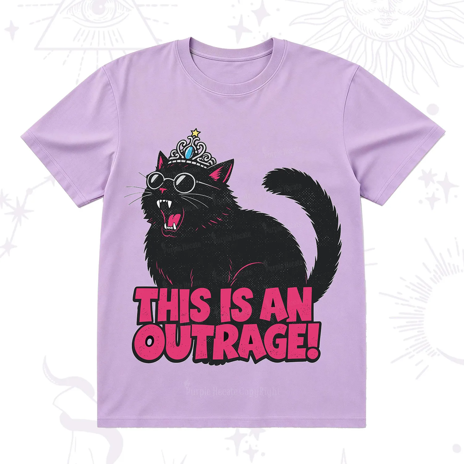 Purplehecate This is an outrage Princess Cat T-Shirt