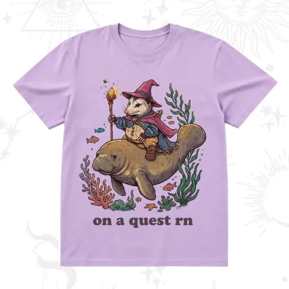 Purplehecate Opossum Wizard on Sea Quest T-Shirt