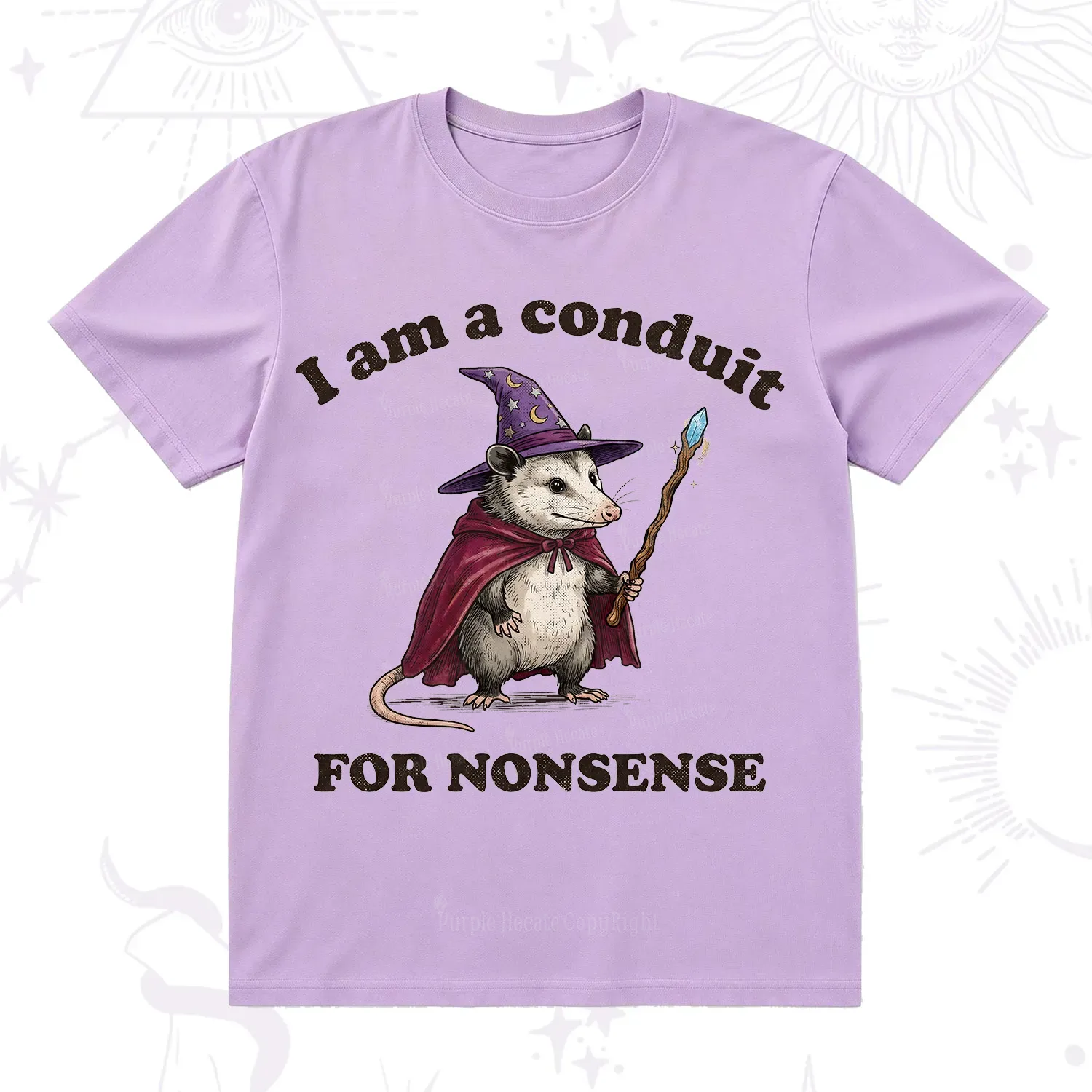 Purplehecate I Am A Conduit for Nonsense Possum T-Shirt