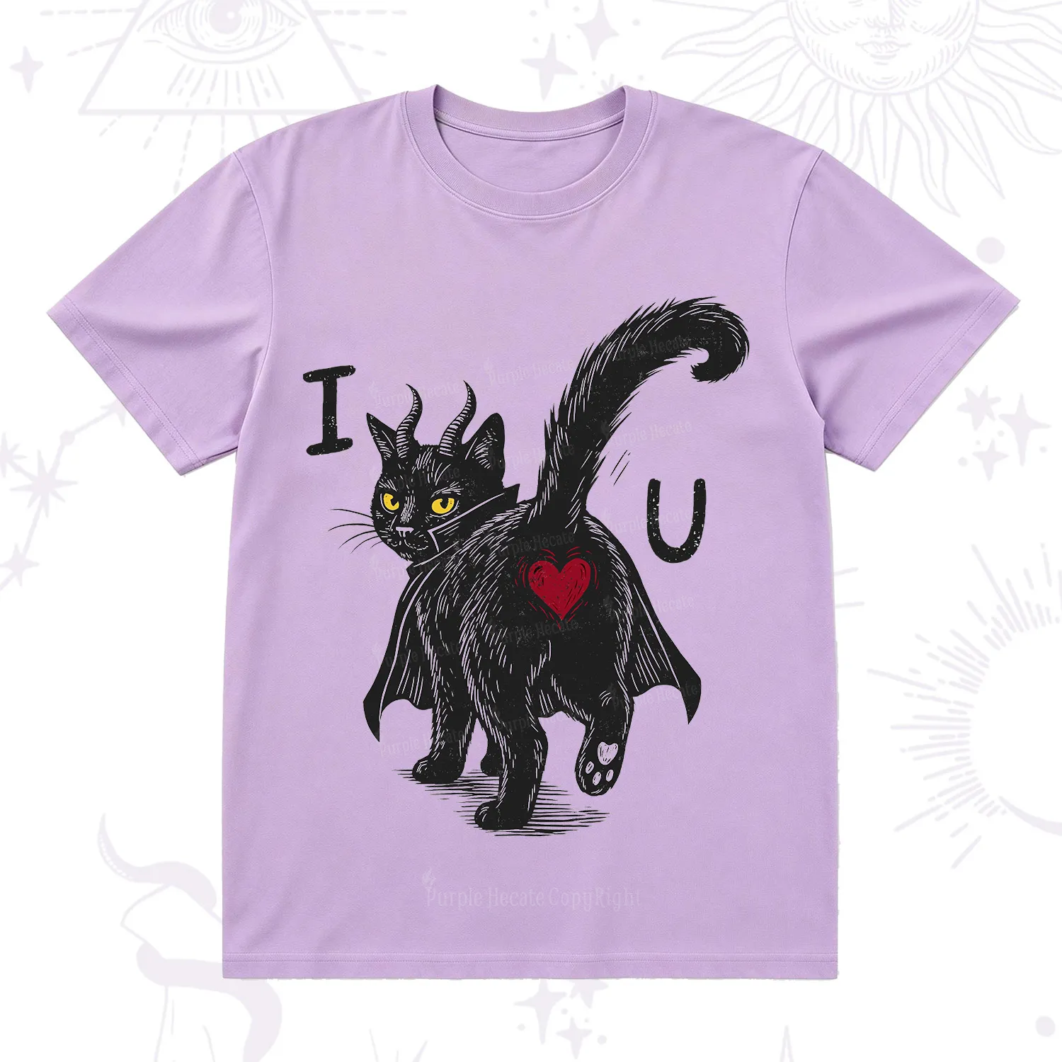Purplehecate Bad Bad Evil Cat T-Shirt