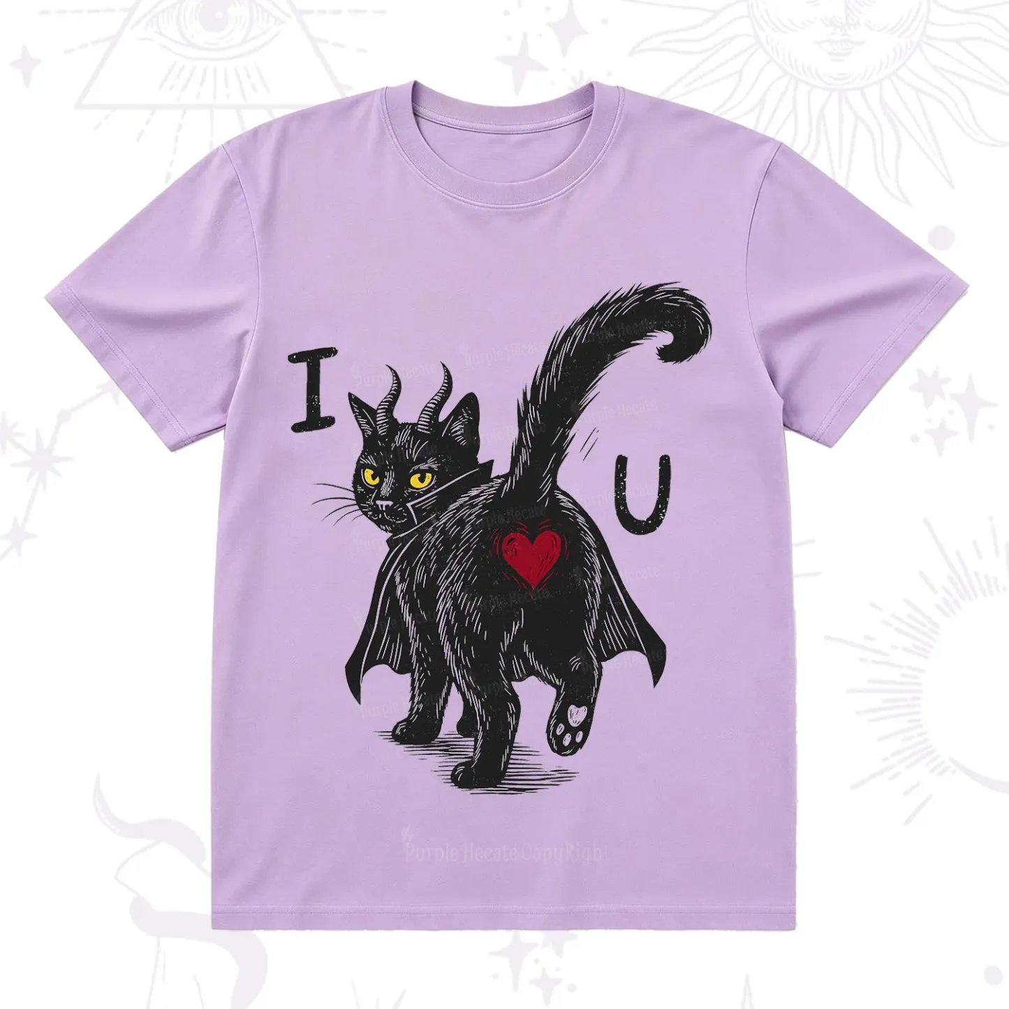 Purplehecate Bad Bad Evil Cat T-Shirt