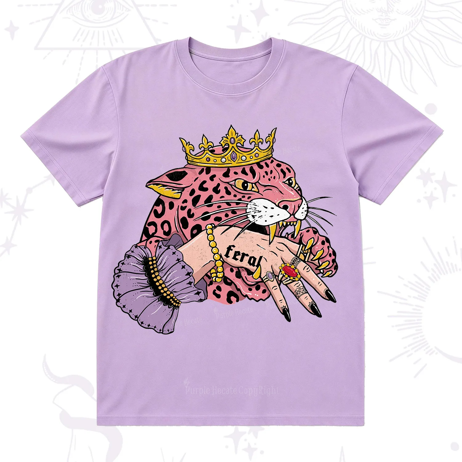 Purplehecate Feral Queen Pink Leopard T-Shirt