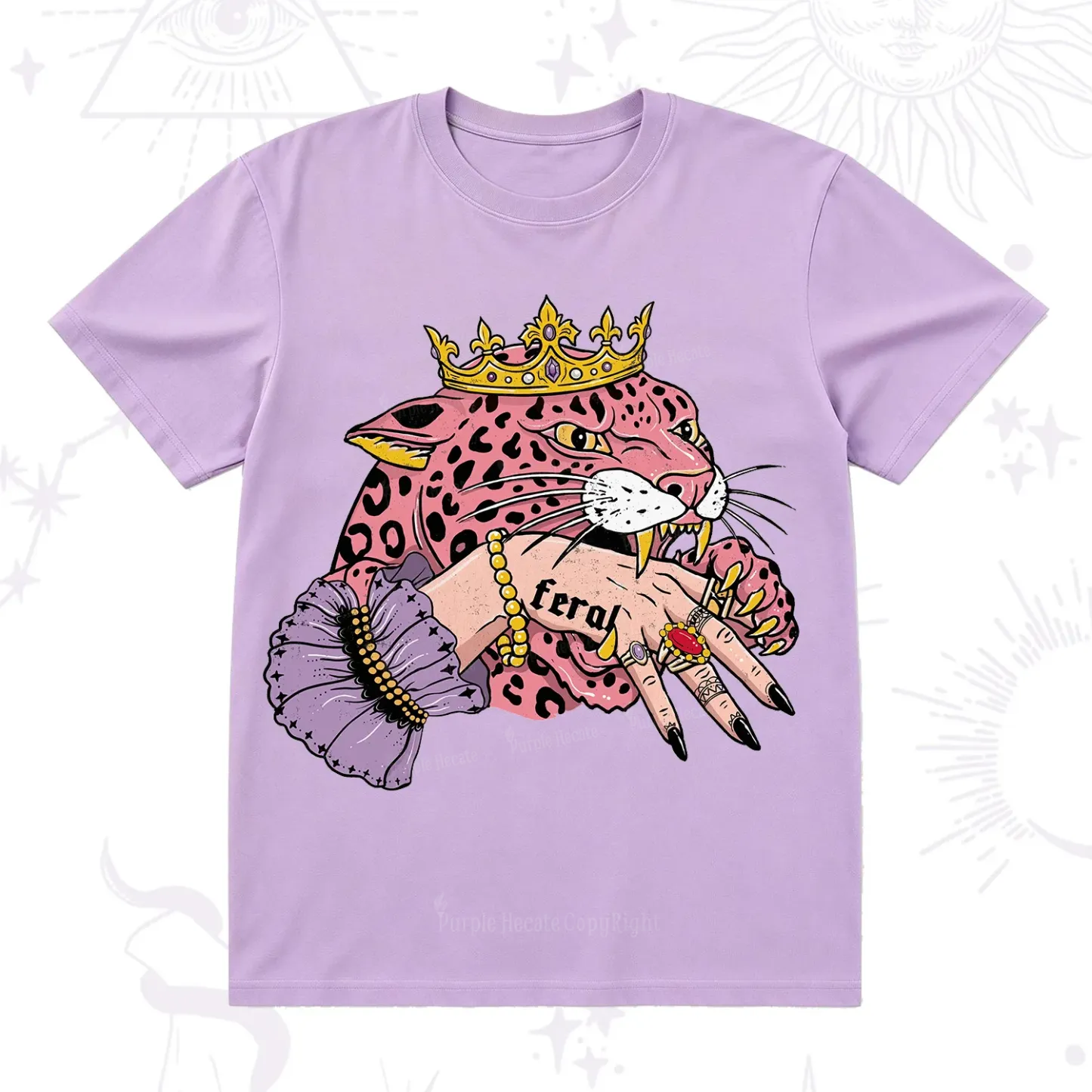 Purplehecate Feral Queen Pink Leopard T-Shirt
