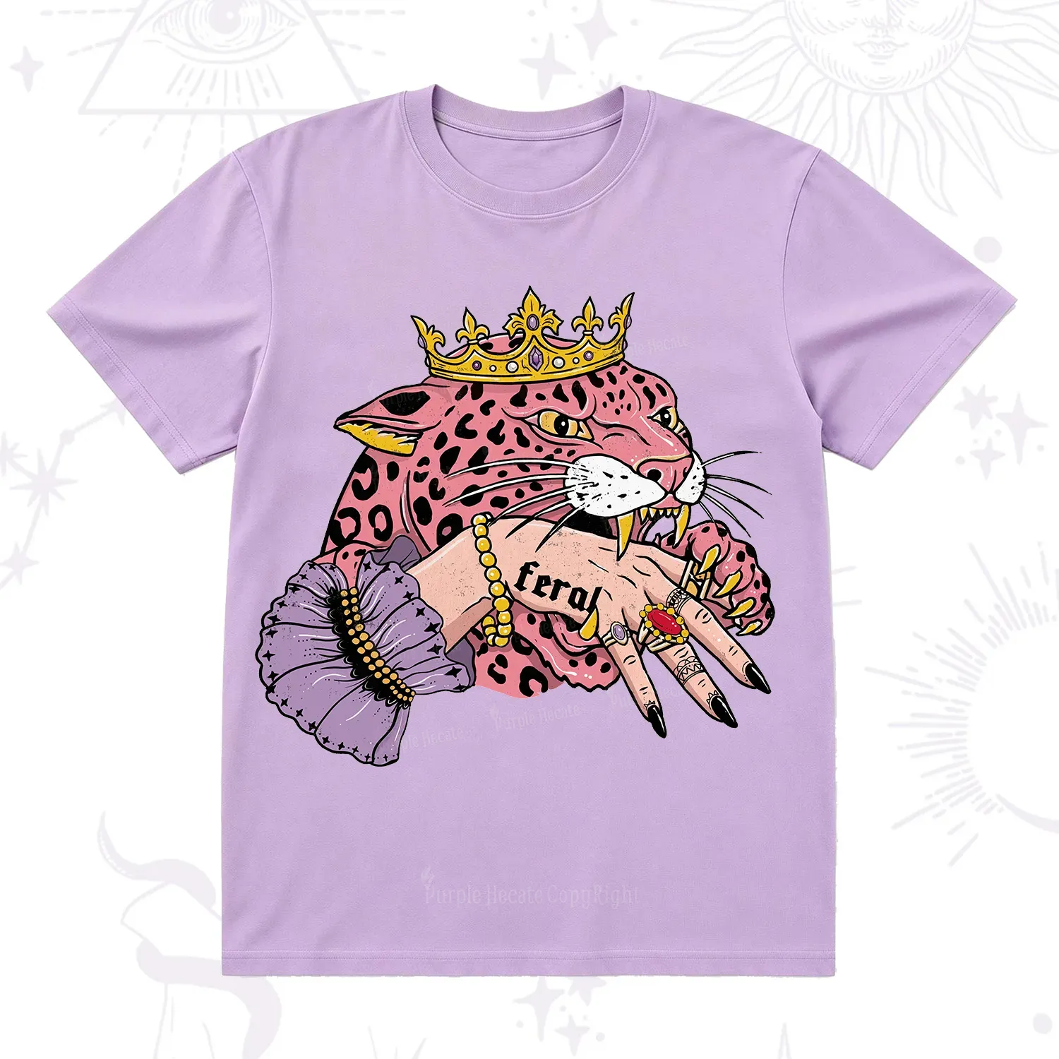 Purplehecate Feral Queen Pink Leopard T-Shirt