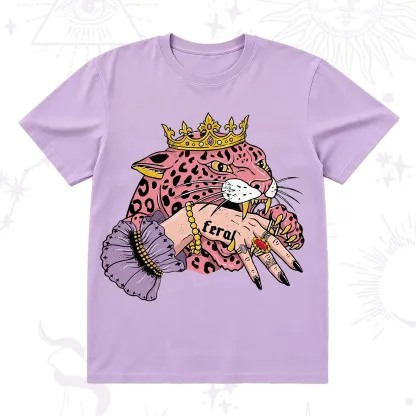 Purplehecate Feral Queen Pink Leopard T-Shirt