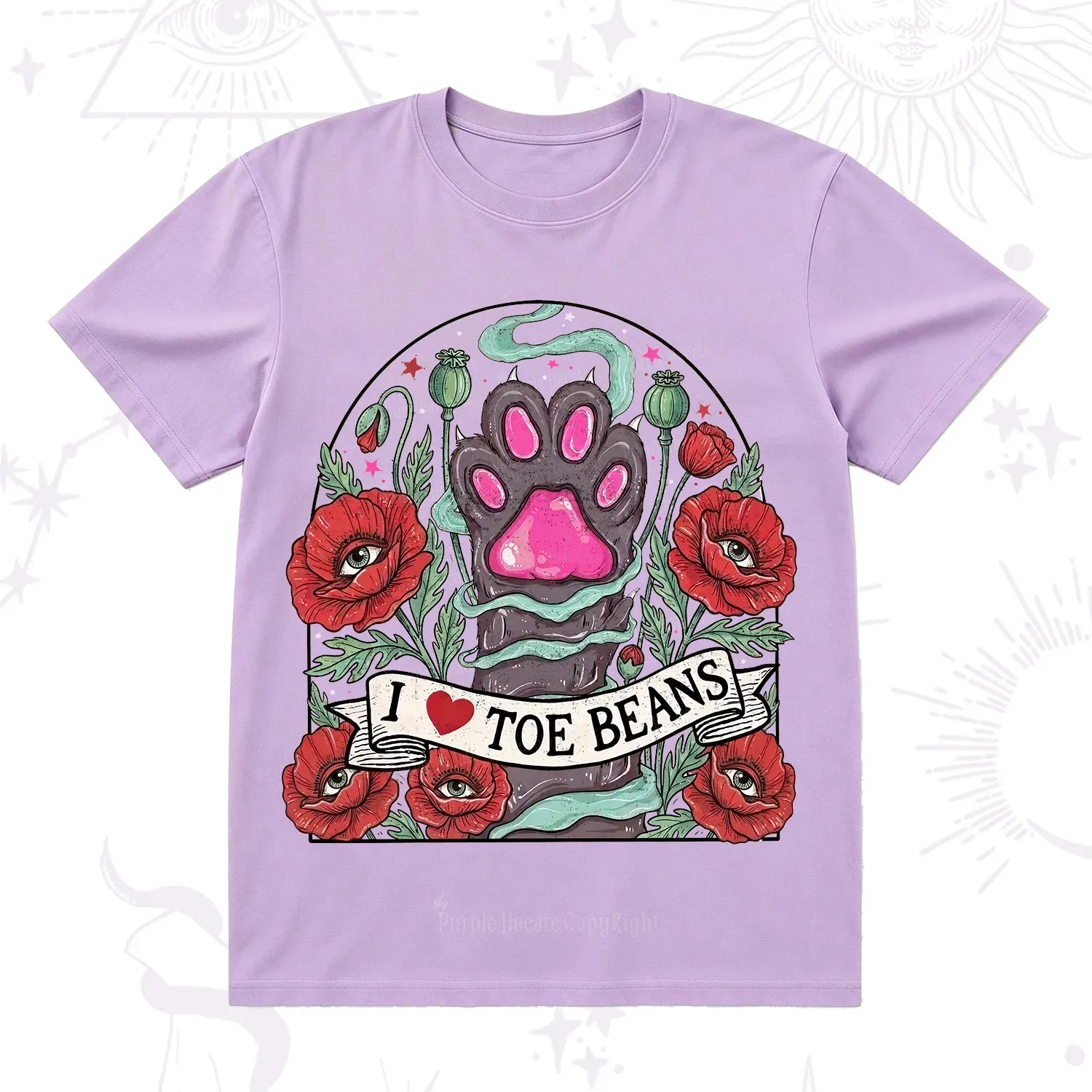 Purplehecate Toe Beans Lover Paw T-Shirt