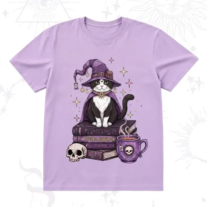 Purplehecate Witchy Cat Spell Books T-Shirt