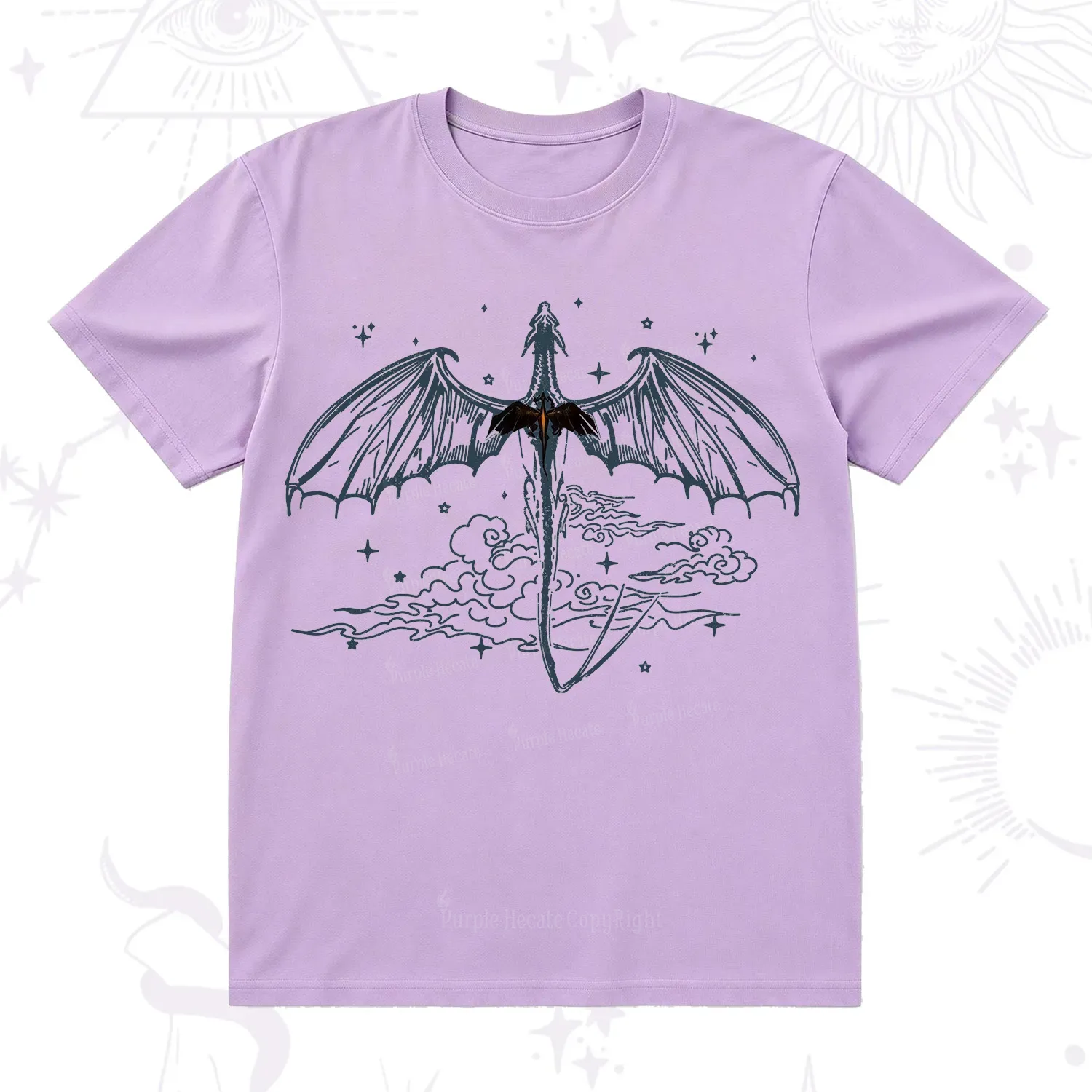 Purplehecate Dragon Rider Celestial Sword T-Shirt